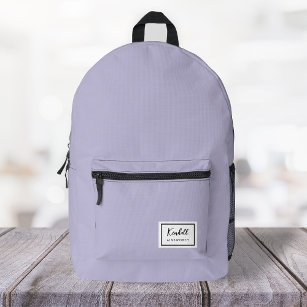 American Nostalgia Classic Simple Minimal Lilac Printed Backpack