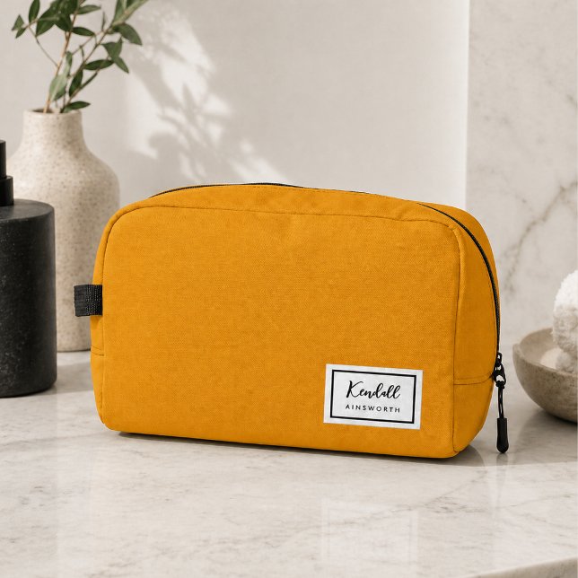 American Nostalgia Classic Simple Minimal Mustard Dopp Kit (Creator Uploaded)