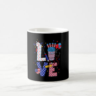 American Nurse 4th Of July Fourth Scrub Top Patrio Coffee Mug