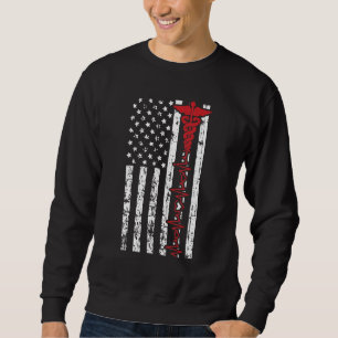 American Nurse 4th Of July Patriotic Doctor Med St Sweatshirt