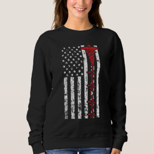 American Nurse 4th Of July Patriotic Doctor Med St Sweatshirt