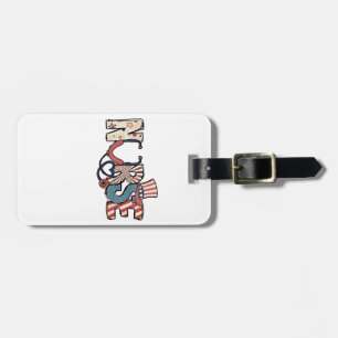 American Nurse 4th of July Patriotic USA Flag Nurs Luggage Tag