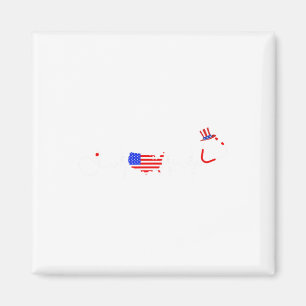 American Nurse 4th Of July Usa Flag Map Patriotic Magnet