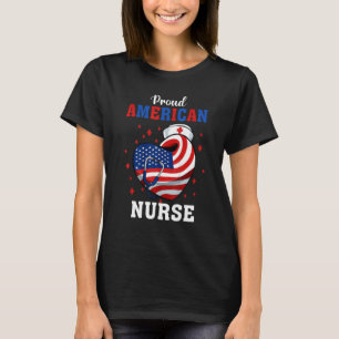 American Nurse For Memorial Day and 4th of July T-Shirt