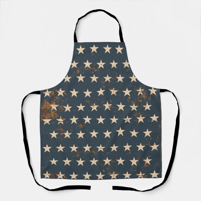 American Old Glory 4th of July Stars   Apron (Front)
