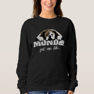 American Old Southern White Bulldog Retro Sweatshirt