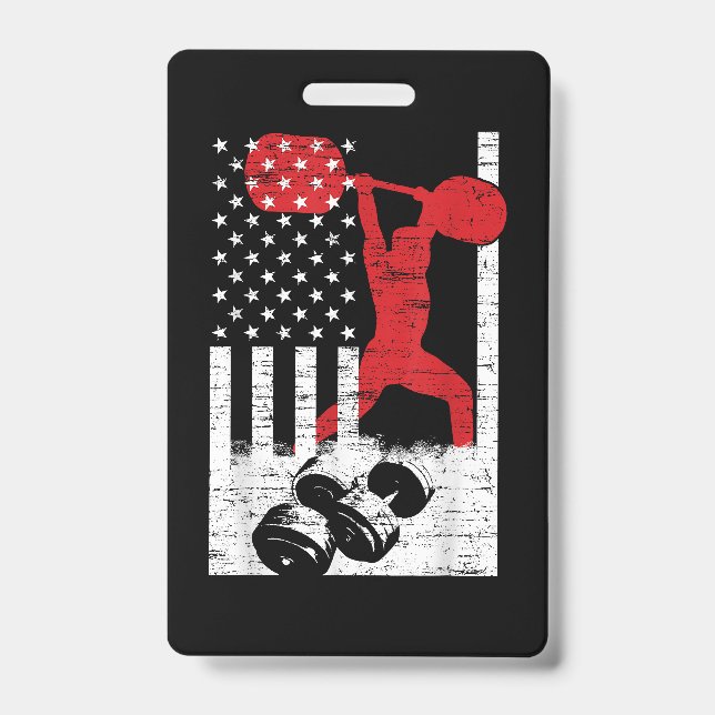 American Olympic Weightlifting ID Badge (Front)