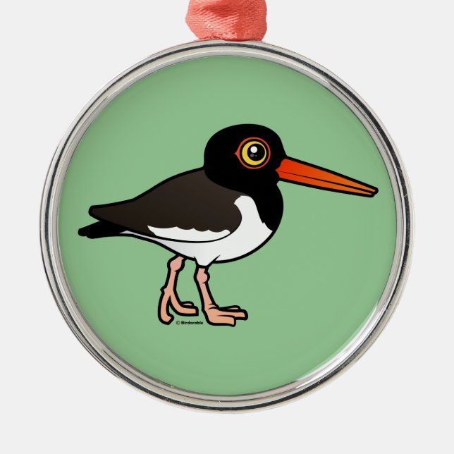 American Oystercatcher Metal Tree Decoration (Front)