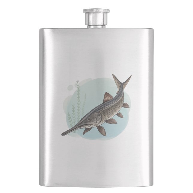 American Paddlefish Hip Flask (Front)