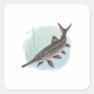 American Paddlefish Square Sticker