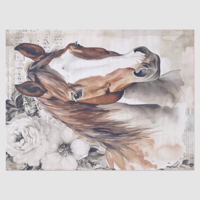 American Paint Horse Decoupage Tissue Paper (Front)