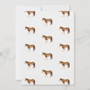 American Paint Horse Equestrian Watercolor Thank You Card