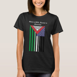 American Palestinian T-Shirt: Patriotic Keffiyeh  T-Shirt