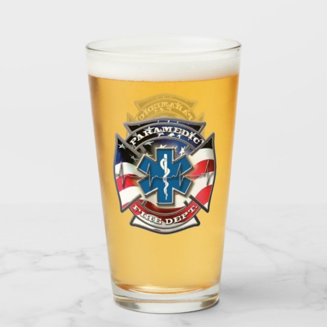 American Paramedic Fire Dept. Glass (Back Filled)