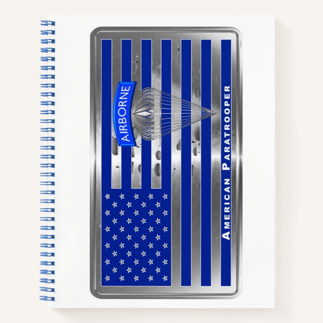 American Paratrooper with Flag Notebook (Front)
