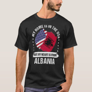 American Patriot Albania Flag American Albanian Ro T-Shirt