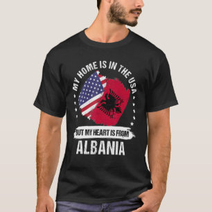 American Patriot Albania Flag American Albanian Ro T-Shirt