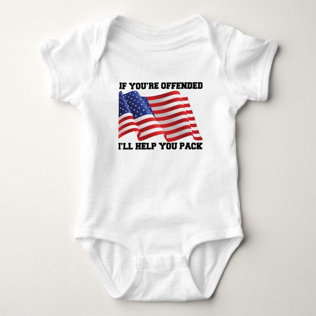 American patriot baby bodysuit (Front)