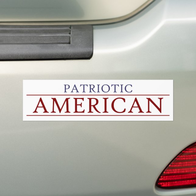 American PATRIOT Bumper Sticker (On Car)