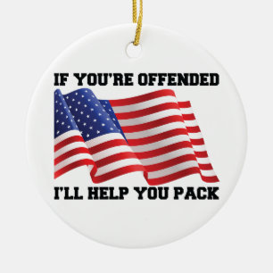American patriot  ceramic tree decoration