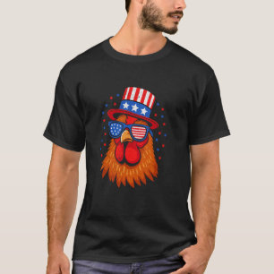 American Patriot Chicken 4th of July Lovers T-Shirt