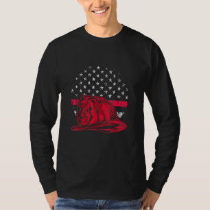 American Patriot Firefighter Kneel Proud Patriotic T-Shirt
