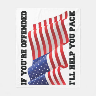 American patriot fleece blanket