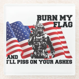 American Patriot Glass Coaster