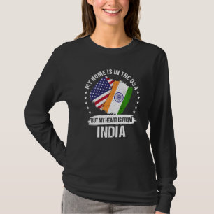 American Patriot India Flag American Indian Roots T-Shirt