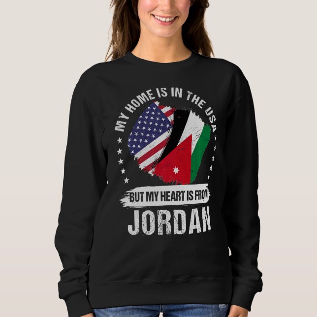 American Patriot Jordan Flag American Jordanian Ro Sweatshirt (Front)