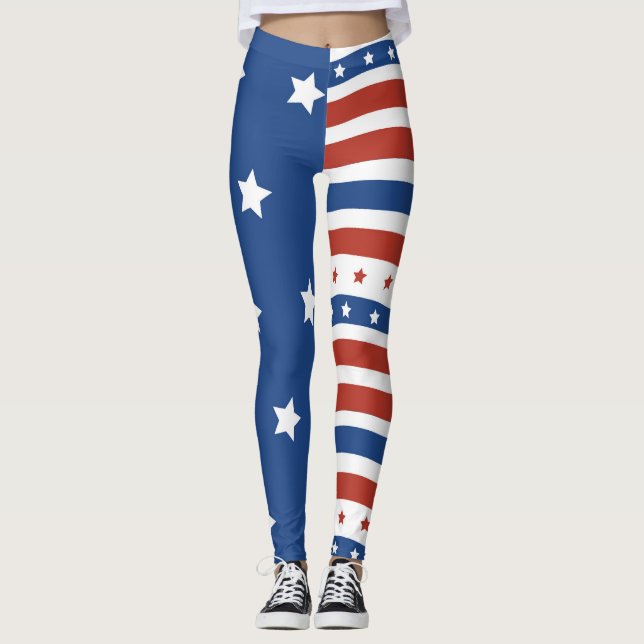 American Patriot Keep America Great Old Glory Leggings (Front)