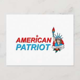 American Patriot Liberty Tattoo Postcard