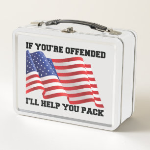American patriot  metal lunch box