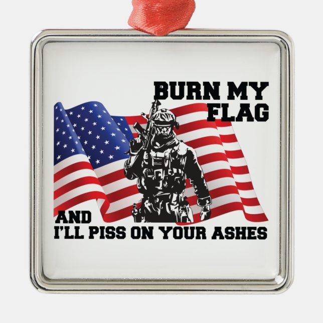 American Patriot  Metal Tree Decoration (Front)