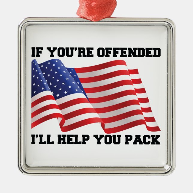 American patriot metal tree decoration (Front)