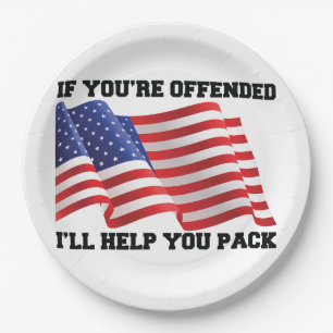 American patriot paper plate