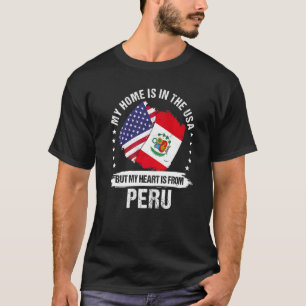 American Patriot Peru Flag American Peruvian Roots T-Shirt