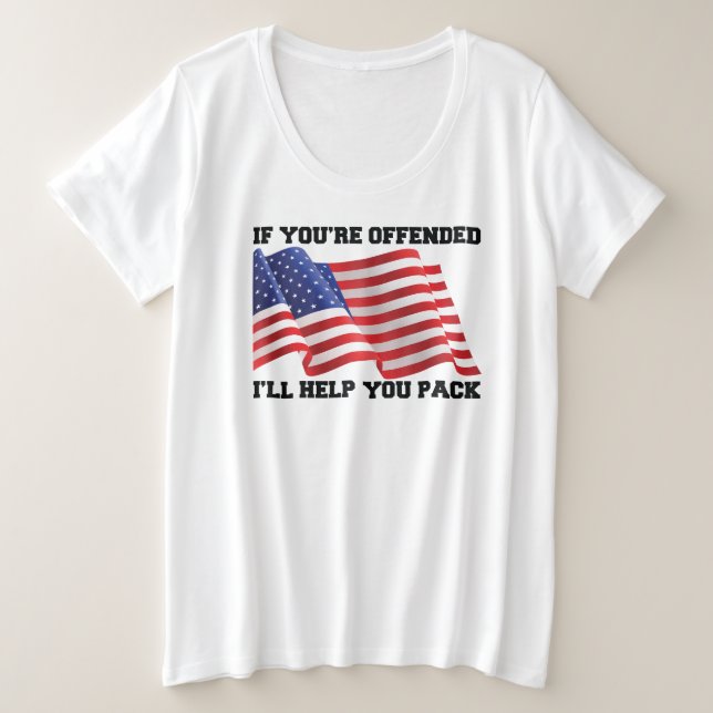 American patriot  plus size T-Shirt (Design Front)