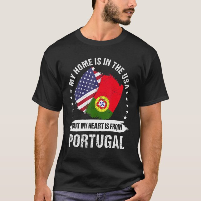 American Patriot Portugal Flag American Portuguese T-Shirt (Front)