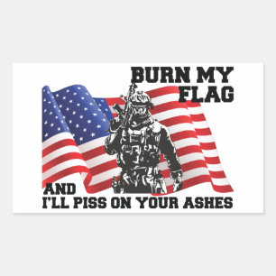 American Patriot Rectangular Sticker