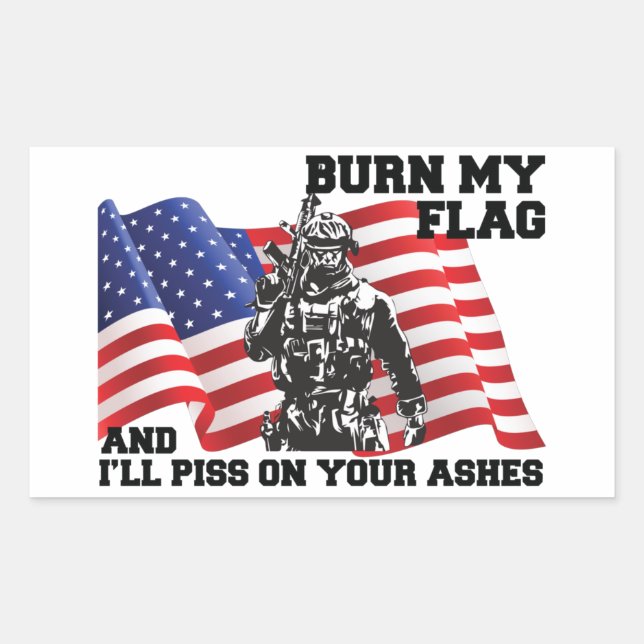 American Patriot  Rectangular Sticker (Front)