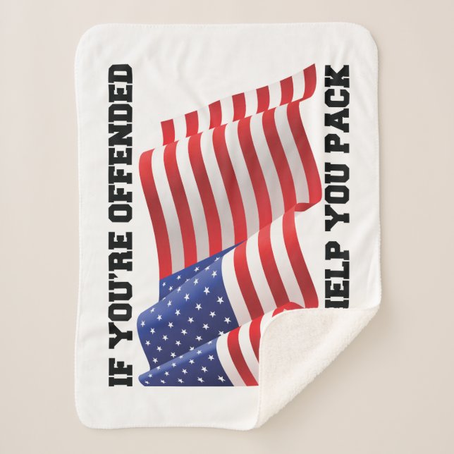 American patriot  sherpa blanket (Front)