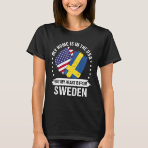 American Patriot Sweden Flag American Swedish Root T-Shirt