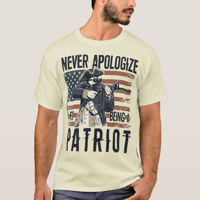 American Patriot USA Pro 2A AR-15 Rifle graphic T-Shirt (Front)