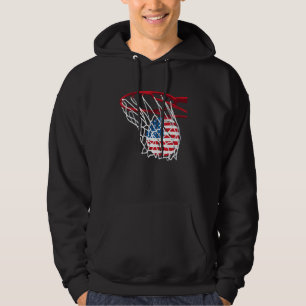 American Patriotic Basketball 4th Of July US Flag Hoodie