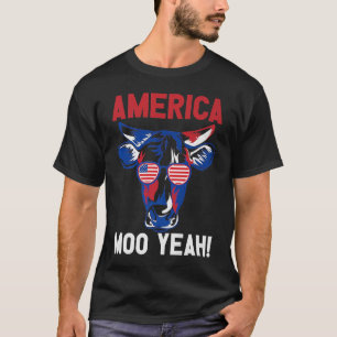 American Patriotic Decoration Moo Yeah Premium T-Shirt