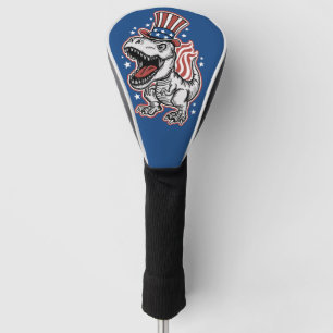 American Patriotic Dinosaur Golf Head Cover