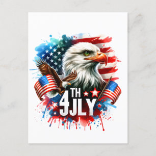 American Patriotic Eagle Sublimation-61905 Holiday Postcard