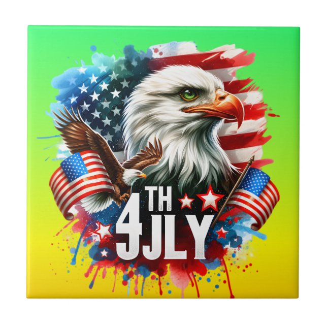 American Patriotic Eagle Sublimation-61905 Tile (Front)