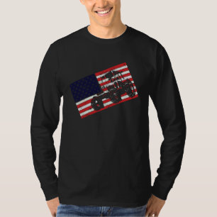 American Patriotic Farming Flag For Farmers T-Shirt